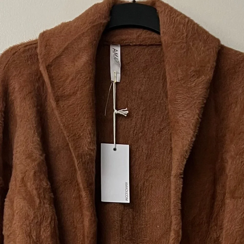 ANTHROPOLOGIE Honey Amadi Nancy Eyelash Open‎ Front Cardigan Tops Small NWT